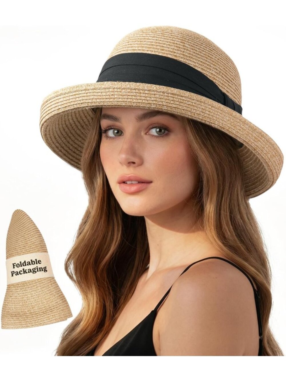 Vintage Packable Bucket Hat for Women - UPF Sun Protection, Stylish & Versatile